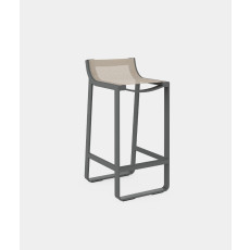 Flat Textil Counter stool with backrest