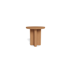 Victoria Teak Round Slatted Side Table