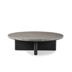Victoria Aluminum Round Stone Coffee Table