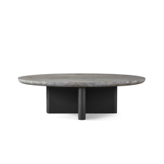Victoria Aluminum Oval Stone Coffee Table